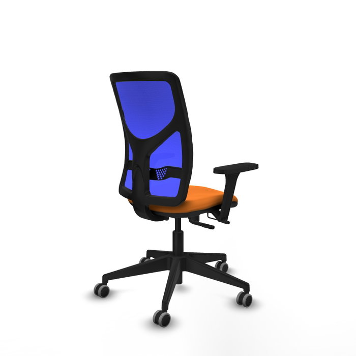 PIQUERAS Y CRESPO Silla de oficina Motilla con mecanismo Sincro/Traslack, Naranja y Azul PIQUERAS Y CRESPO Silla de oficina Motilla con mecanismo Sincro/Traslack, Naranja y Azul