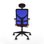 PIQUERAS Y CRESPO Silla de oficina Motilla con mecanismo Sincro/Traslack Rojo/Azul