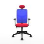 PIQUERAS Y CRESPO Silla de oficina Motilla con mecanismo Sincro/Traslack Rojo/Azul