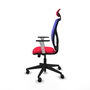 PIQUERAS Y CRESPO Silla de oficina Motilla con mecanismo Sincro/Traslack Rojo/Azul