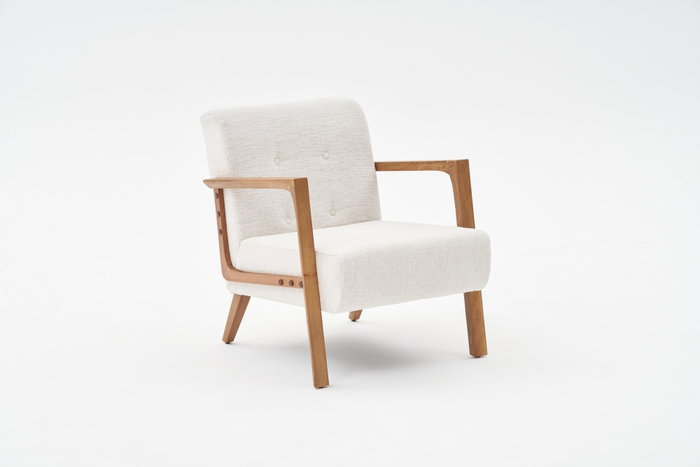 Atelier Del Sofa Sillón Orejero Cream v2, Chenilla, Ancho 69 cm x Alto 80 cm x Profundo 83 cm, Estructura Madera Haya, Cómodo, Elegante