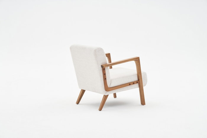 Atelier Del Sofa Sillón Orejero Cream v2, Chenilla, Ancho 69 cm x Alto 80 cm x Profundo 83 cm, Estructura Madera Haya, Cómodo, Elegante