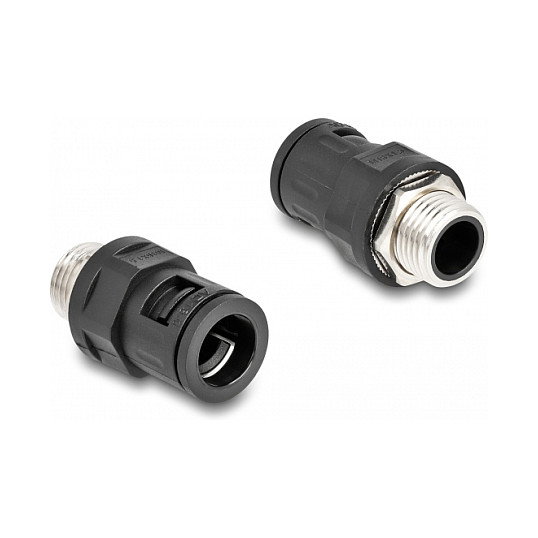 DeLOCK Racor de rosca externa M16 Negro (2 unidades)