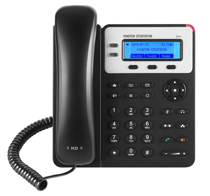 Zenitel SDS-1 Teléfono IP para Pequeñas Empresas con 2 Líneas, 2 Cuentas SIP, Conferencia a 3, PoE y Audio HD