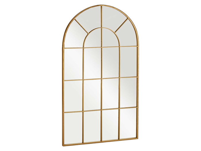 Giftdecor Espejo Ventanal Curvado Oro 120 x 70 cm