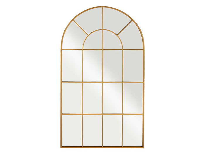 Giftdecor Espejo Ventanal Curvado Oro 120 x 70 cm