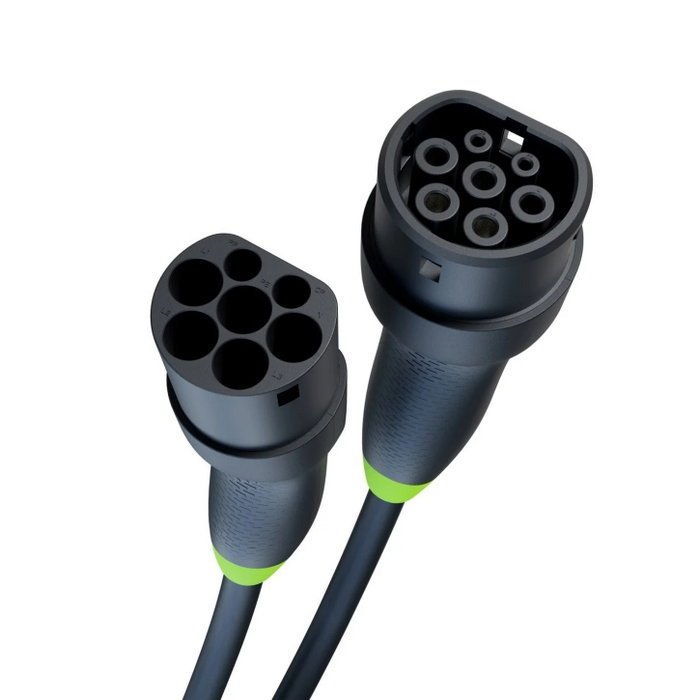 Green Cell Cable de Carga EV GC Snap Type 2 de 11kW, 5m para Tesla, VW ID.4, Kia EV6, Hyundai IONIQ 5, Ford Mach-E
