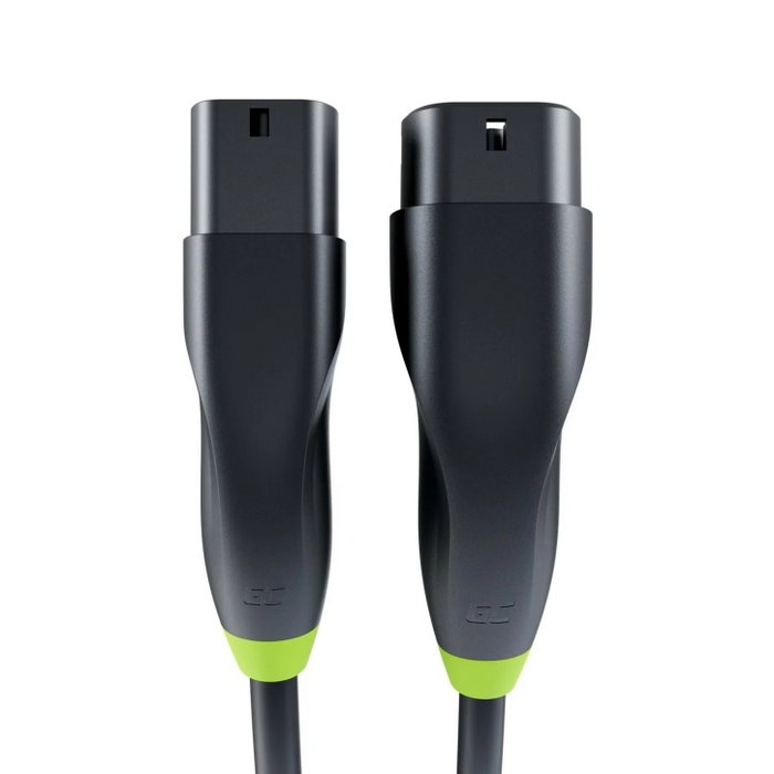 Green Cell Cable de Carga EV GC Snap Type 2 de 11kW, 5m para Tesla, VW ID.4, Kia EV6, Hyundai IONIQ 5, Ford Mach-E