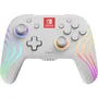 PDP Controller Afterglow Wave Inalámbrico para Nintendo Switch/Nintendo Switch OLED - Joystick Analógico, Retroiluminación LED Multicolor, 40h Batería, Blanco