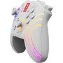 PDP Controller Afterglow Wave Inalámbrico para Nintendo Switch/Nintendo Switch OLED - Joystick Analógico, Retroiluminación LED Multicolor, 40h Batería, Blanco