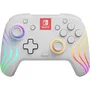PDP Controller Afterglow Wave Inalámbrico para Nintendo Switch/Nintendo Switch OLED - Joystick Analógico, Retroiluminación LED Multicolor, 40h Batería, Blanco