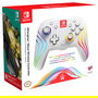 PDP Controller Afterglow Wave Inalámbrico para Nintendo Switch/Nintendo Switch OLED - Joystick Analógico, Retroiluminación LED Multicolor, 40h Batería, Blanco