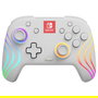 PDP Controller Afterglow Wave Inalámbrico para Nintendo Switch/Nintendo Switch OLED - Joystick Analógico, Retroiluminación LED Multicolor, 40h Batería, Blanco