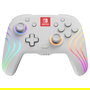 PDP Controller Afterglow Wave Inalámbrico para Nintendo Switch/Nintendo Switch OLED - Joystick Analógico, Retroiluminación LED Multicolor, 40h Batería, Blanco