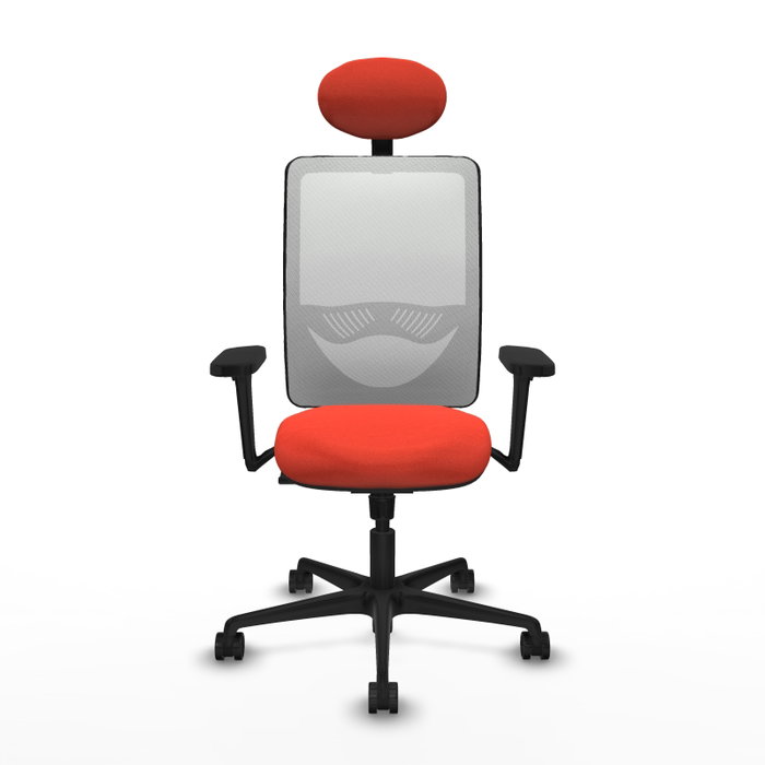 PIQUERAS Y CRESPO Silla de oficina Zulema con mecanismo Sincro, Naranja oscuro y Blanco PIQUERAS Y CRESPO Silla de oficina Zulema con mecanismo Sincro, Naranja oscuro y Blanco