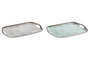 DKD Home Decor Bandeja de Melamina Melamina 2024 Azul y Blanco 36,4x26,2x2 cm, Pack de 6 unidades surtidas