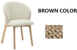 DKD Home Decor Silla Scandi Marron Natural 58 x 79 x 58 cm (2 Unidades)