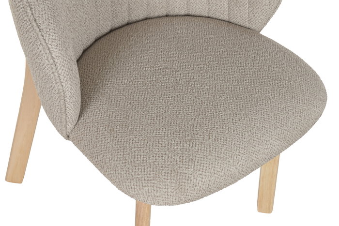 DKD Home Decor Silla Scandi Marron Natural 58 x 79 x 58 cm (2 Unidades)