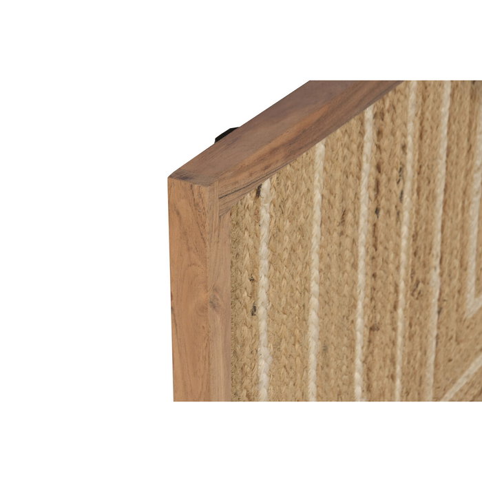 DKD Home Decor Cuadro Yute y Acacia 60x3x90 con Relieve (Set de 2)