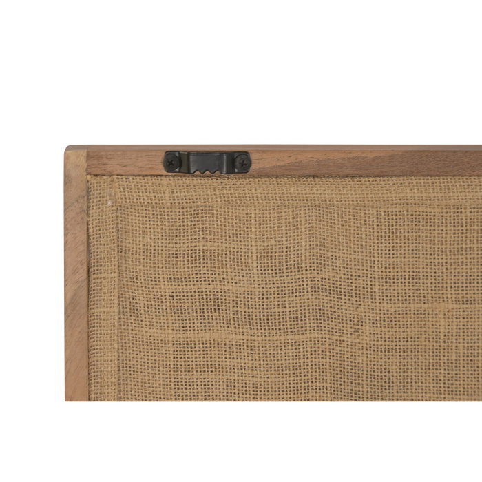DKD Home Decor Cuadro Yute y Acacia 60x3x90 con Relieve (Set de 2)