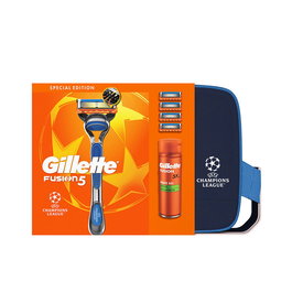 Gillette Fusion5 - Kit de Afeitado con Máquina, 4 Recambios y Gel Sensible 200 ml