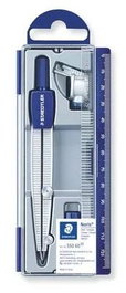 Staedtler Compás Escolar Noris 550 con Tubo de Minas y Adaptador Universal (Set de 5)
