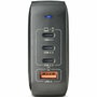 NGS Cargador de Pared GaN 165W con 3 USB-C y 1 USB-A Negro