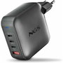 NGS Cargador de Pared GaN 165W con 3 USB-C y 1 USB-A Negro
