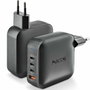 NGS Cargador de Pared GaN 165W con 3 USB-C y 1 USB-A Negro