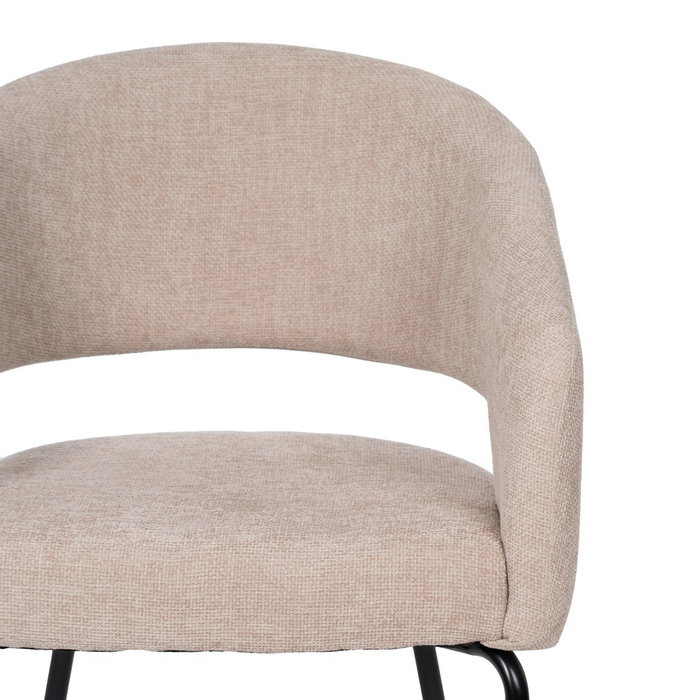 Ixia Silla Beige Tejido-Metal Contract