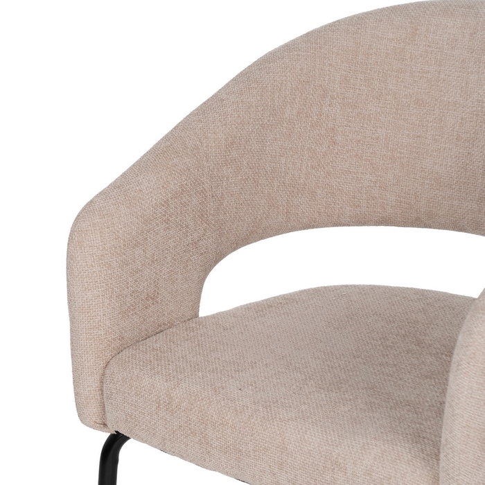 Ixia Silla Beige Tejido-Metal Contract