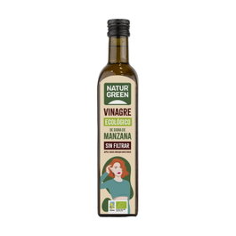 Naturgreen Vinagre de Sidra de Manzana Sin Filtrar 500ml Bio - Ecológico, Sin Gluten, Sin Azúcares Añadidos