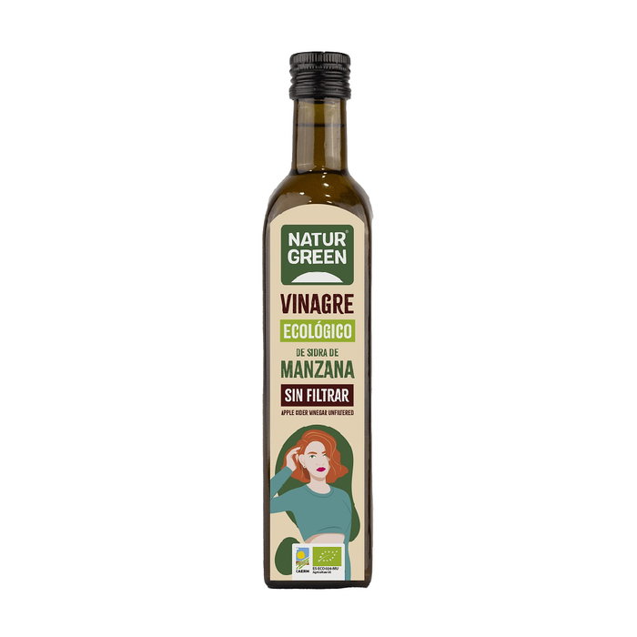 NATURGREEN Vinagre de sidra de manzana sin filtrar Bio 500ml NATURGREEN Vinagre de sidra de manzana sin filtrar Bio 500ml