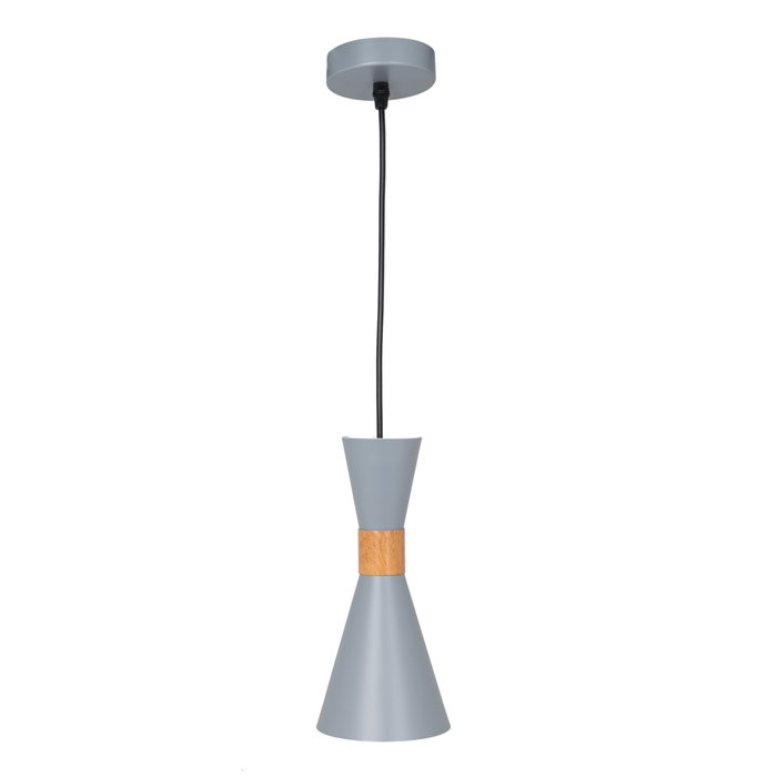SKD Lámpara Colgante Gracelyn Acero Gris 1xE27 Sin Bombilla SKD-P138-G
