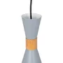Lámpara Colgante Metal y Madera Diseño Moderno SKD-P138-G - Cable de Altura Regulable, para Bombilla de Filamento o LED