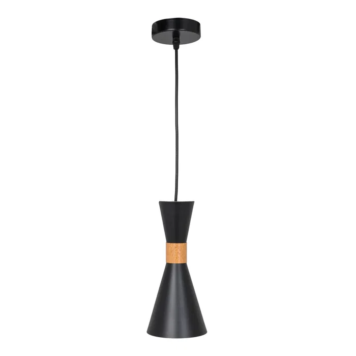 Lámpara Colgante Metal y Madera Diseño Moderno SKD-P138-G - Cable de Altura Regulable, para Bombilla de Filamento o LED Lámpara Colgante Metal y Madera Diseño Moderno SKD-P138-G - Cable de Altura Regulable, para Bombilla de Filamento o LED