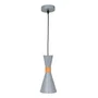 Lámpara Colgante Metal y Madera Diseño Moderno SKD-P138-G - Cable de Altura Regulable, para Bombilla de Filamento o LED