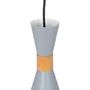 Lámpara Colgante Metal y Madera Diseño Moderno SKD-P138-G - Cable de Altura Regulable, para Bombilla de Filamento o LED