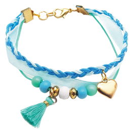 The Concept Factory Kit Pulsera Diy - Modelos Surtidos (Rosa, Azul, Blanco-Negro), Para Mayores de 6 Años