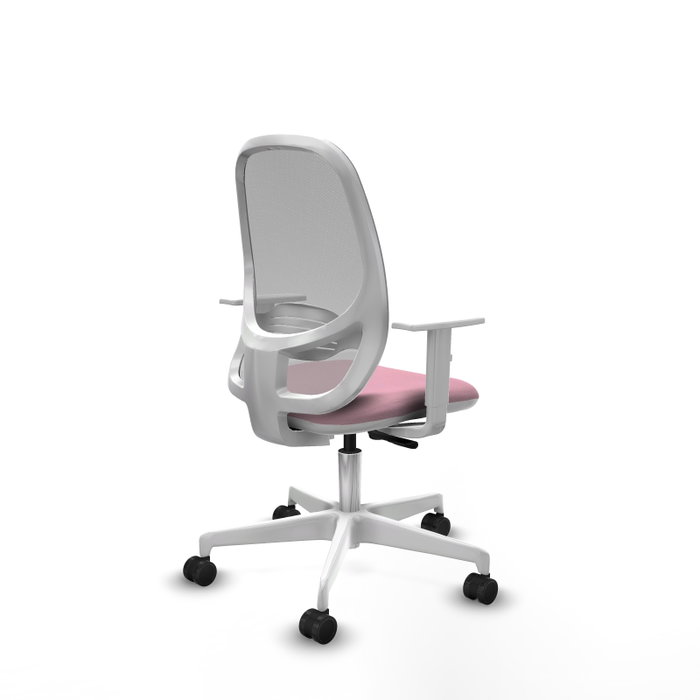 PIQUERAS Y CRESPO Silla de oficina Cilanco Rosa y Gris con Mecanismo Sincro PIQUERAS Y CRESPO Silla de oficina Cilanco Rosa y Gris con Mecanismo Sincro