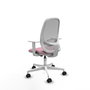 PIQUERAS Y CRESPO Silla de oficina Cilanco Rosa y Gris con Mecanismo Sincro