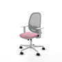 PIQUERAS Y CRESPO Silla de oficina Cilanco Rosa y Gris con Mecanismo Sincro