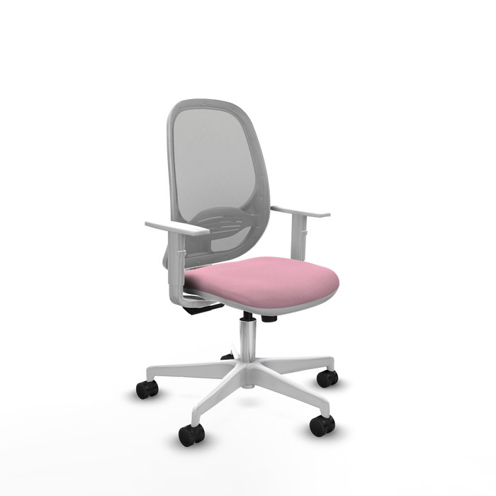 PIQUERAS Y CRESPO Silla de oficina Cilanco Rosa y Gris con Mecanismo Sincro PIQUERAS Y CRESPO Silla de oficina Cilanco Rosa y Gris con Mecanismo Sincro