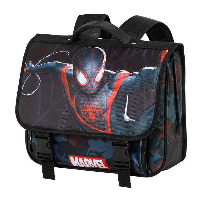 Marvel Spiderman Mochila Cartable 2.0 Miles Escolar con Placas Reflectantes de Seguridad, Negro, 30 x 38 x 12 cm, 13.5 L Marvel Spiderman Mochila Cartable 2.0 Miles Escolar con Placas Reflectantes de Seguridad, Negro, 30 x 38 x 12 cm, 13.5 L