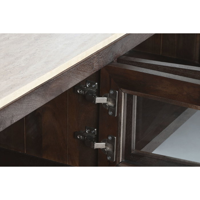 DKD Home Decor Mueble TV Mango Mármol Travertino 180x40x55