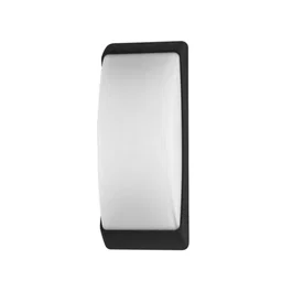 RABALUX Aplique de Exterior Opole, IP65, Negro Mate con Pantalla Blanca, 1xE27, 12W Max, Ref. RAB-7797