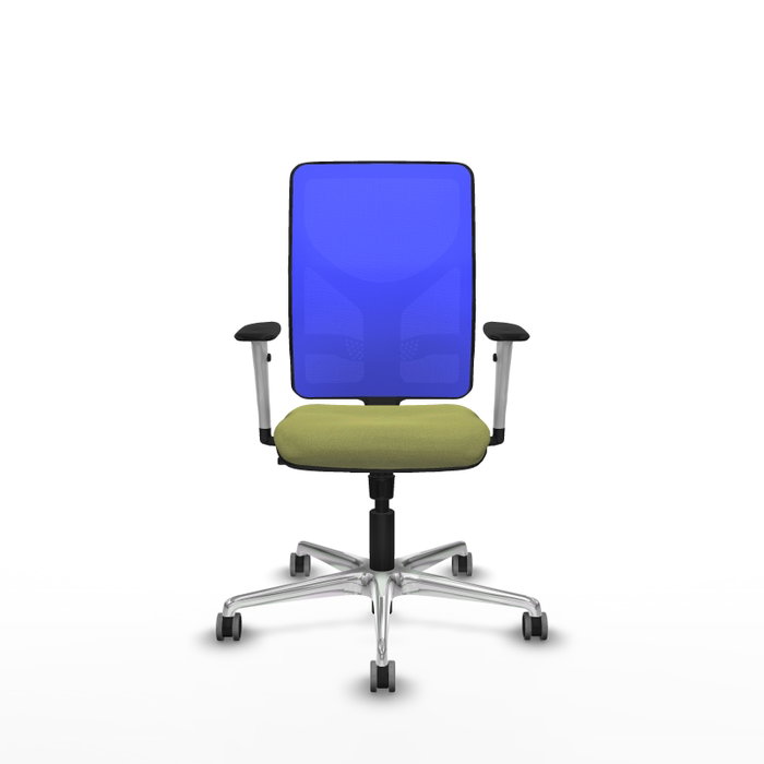 PIQUERAS Y CRESPO Silla de oficina Motilla con Mecanismo Sincro Verde oliva y Azul