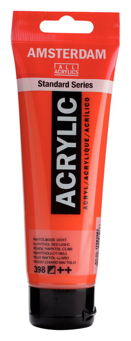 Amsterdam Pintura Acrílica Standard Series Rojo Naftol Claro 398 de 120 ml Amsterdam Pintura Acrílica Standard Series Rojo Naftol Claro 398 de 120 ml