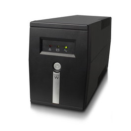 Ewent SAi UPS Línea Interactiva 600VA / 360W con AVR, Protección Sobretensiones, Autonomía 10 min (120W), Salidas: 1x C13 + 1x Tipo F, Modelo EW3946