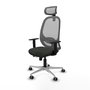 PIQUERAS Y CRESPO Silla de oficina Cilanco con mecanismo Sincro/Traslack, Gris y Negro